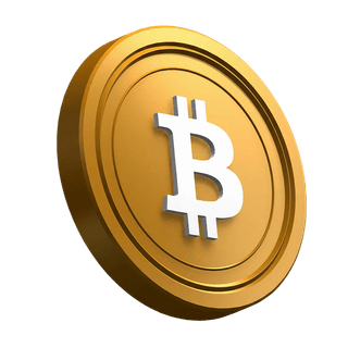 Nagnuta Bitcoin BTC kovanica prikazana kao vizualni element hero sekcije